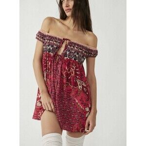 Free people bali mariposa mini slip dress